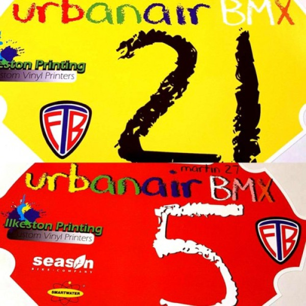 BMX Race Numberplate background decal